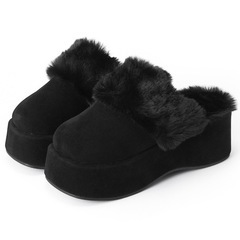 GRL 厚底ファーサボサンダル ブラックの画像