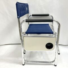 美品 DCM ディレクターチェア アウトドアチェア アルミフレーム 重量2.75ｋｇ カップホルダー付き折りたためるサイドテーブル 軽量設計 ①の画像