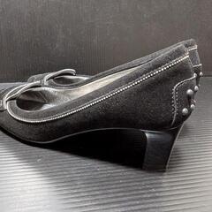 🟪TOD'Sトッズ/黒ベロアパンプスの画像