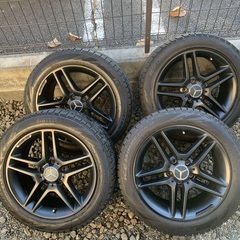 超美品,バリ溝【ホイール＆スタッドレス4本】W204 Cクラス ...
