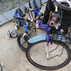 子供、幼児用自転車各1台ごと　中古品 サビあり補助輪付属