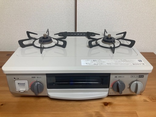 リンナイ　都市ガスコンロ　左強火　KG34NBEL 2020年4月製造の製品です。