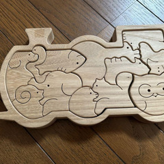 木製パズル（汽車、動物）知育玩具