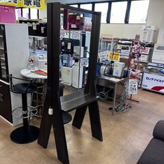 両面鏡 木製 ミラー 美容室 家具