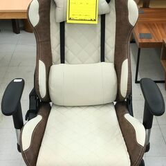 ゲーミングチェア　ブラウン　幅(W)690mm × 奥行(D)6...