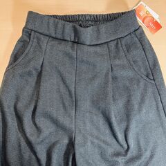 NAVY（Mac-House）温℃ 裏シャギーワイドパンツ キッズ（グレー×チェック）サイズ：150（未使用品）の画像