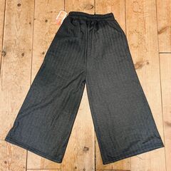 NAVY（Mac-House）温℃ 裏シャギーワイドパンツ キッズ（グレー×チェック）サイズ：150（未使用品）の画像