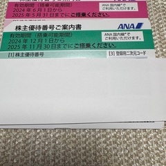 最終値下げ。ANA株主優待2枚