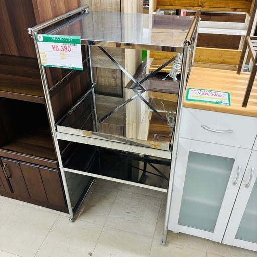 ★868『クールなデザイン！』ステンレスレンジ台 　リサイクルマート鹿児島宇宿店