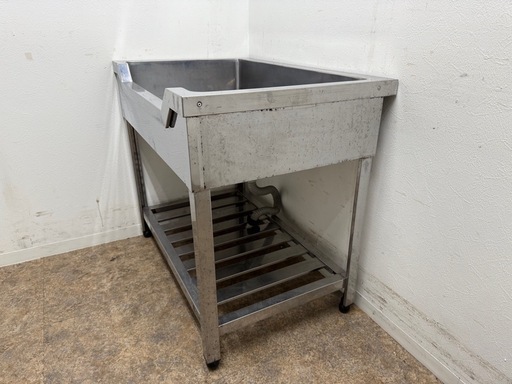 ステンレス　業務用　1層シンク流し台　厨房　飲食店　W９００ｘD６００ｘH８００ｍｍ