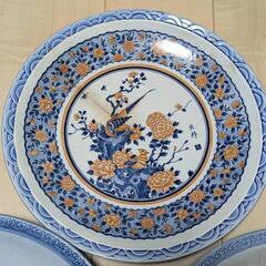 【3枚セット】大皿 食器 和食器 プレート 昭和レトロ 工芸品の画像