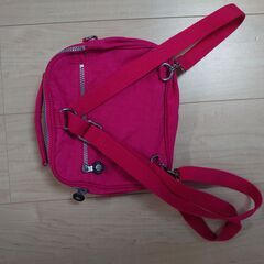 【お取引完了】★再々値下げ★【中古】キプリング ２ｗａｙバック　色：鮮やかなピンクの画像