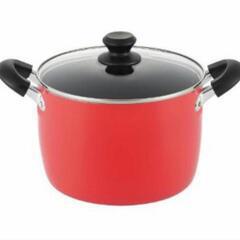 人気カラータマハシ シチューポット22cm IH対応 レッド5500mlの画像