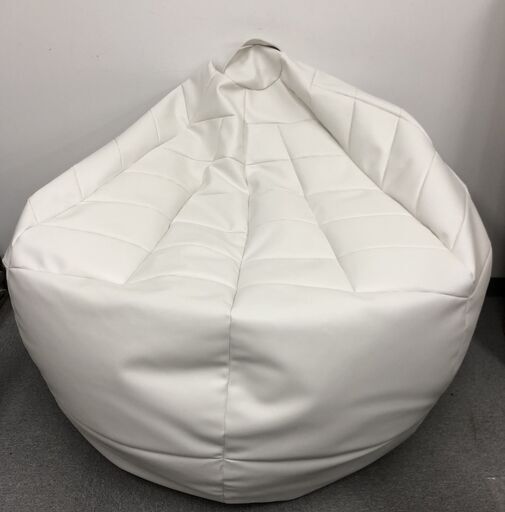 B314-I58-3313 HS DropⅡ エイチエスドロップ2 モダンビーズクッション レギュラー アイボリー 白 ホワイト系 合成皮革