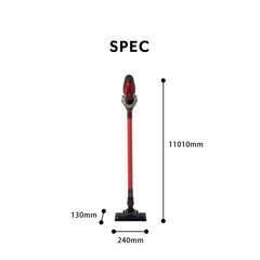 新品　訳あり　バッテリーなし　s!mplus コードレス掃除機　レッド　SP-RCL4Wの画像