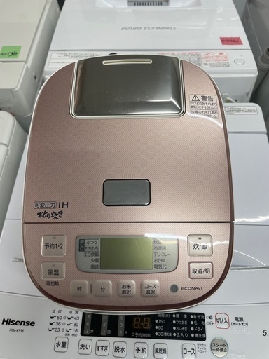 配送可能　保証付き　Panasonic 炊飯器　5合 SR-PD10E ピンク