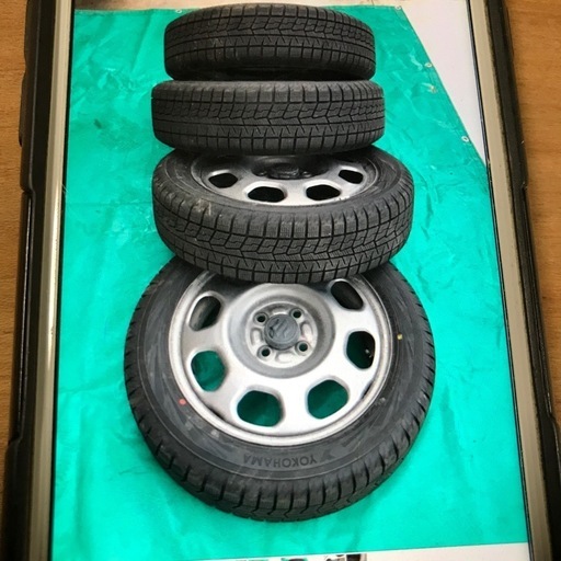 スズキハスラー用スタッドレスタイヤスチールホイール付き　ヨコハマアイスガードIG70165/60R15   ４本セット