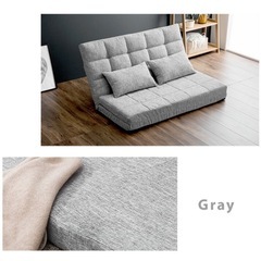 ソファーベッド 横幅130 セミダブル　グレーの画像