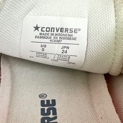 converse コンバース スニーカー 24cm キャンバス ローカット 1回着用のみの画像