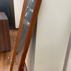 木製　スタンドミラー