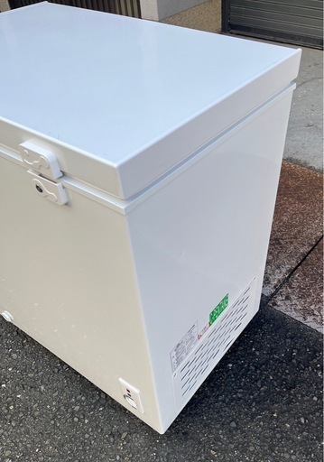 【動確済み】2020年 上開き冷凍庫 JF150ML01WH 142L W760×D560×H825mm 100V 冷凍ストッカー フ