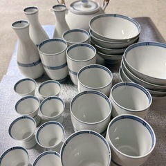 来客セット　陶器　茶碗　湯呑み　おちょこ　徳利　急須　