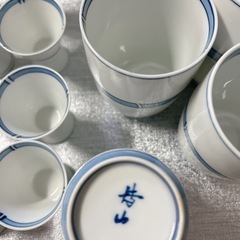 来客セット　陶器　茶碗　湯呑み　おちょこ　徳利　急須　の画像