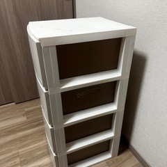 ルームケース4段 引き出しカラーボックスの画像