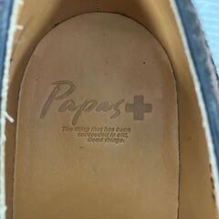 【極美品】Papas+ パパス プラス スエードシューズ ビブラムソール シューツリー付き Uチップ Y0552の画像