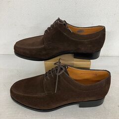 【極美品】Papas+ パパス プラス スエードシューズ ビブラムソール シューツリー付き Uチップ Y0552の画像