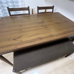 ニトリ　ダイニングこたつ　チェアセット