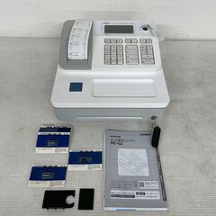 【CASIO】 《美品》 カシオ 電子レジスター 小型ドロア一体...