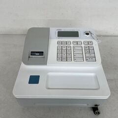 【CASIO】 《美品》 カシオ 電子レジスター 小型ドロア一体型 SE-G2-WE 4部門 店舗用品 N0496の画像