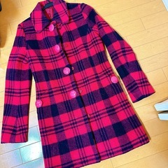 リエンダ チェック柄 ロングコート　美品の画像
