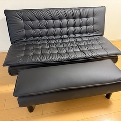 ニトリ　ソファーベッド　足置き台　ベンチ付き