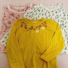 👧130cmキムラタン*ビケットクラブ薄手長袖トップス3点set!!の画像