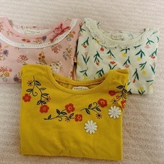 👧130cmキムラタン*ビケットクラブ薄手長袖トップス3点set!!