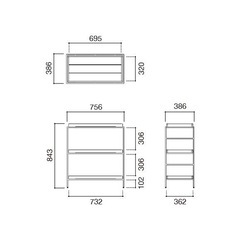 JATI TUA SHELF M シェルフの画像
