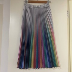 レインボープリーツスカート　値下げ！