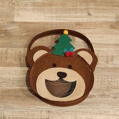 未使用　カルディ　クリスマス　フェルトバッグ　くま　クリスマスオ...