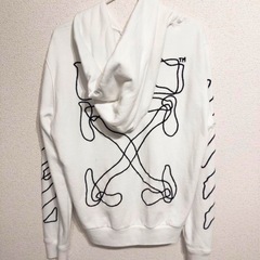 (美品)オフホワイトABSTRACT ARROWS パーカーの画像