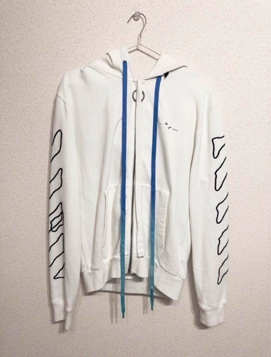 (美品)オフホワイトABSTRACT ARROWS パーカー