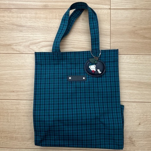 美品　familiar ファミリア　青　トートバッグ