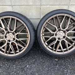 【受け渡し決まりました】レア！美品 今月限定おまけ付き バリ溝  レクサス、BMWに！ NICHE M191 GAMMA 19インチタイヤホイール4本セット PCD120の画像