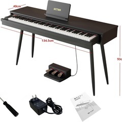 大特価】電子ピアノ 88鍵盤 木製 ブラック アップライト ピアノ MIDI