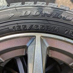 155/65R14　スタッドレスアルミセット　ダンロップ　セリアル3922　8分山位　の画像