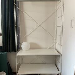 MUJI スチールユニットシェルフ　ワードローブセット　ライトグレー