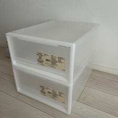 無印良品 収納ケース 小 引出式 2個セットの画像
