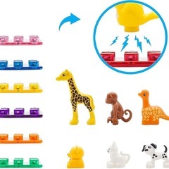 【新品未使用】7ピース マグネット式 動物フィギュアセット マグネット式組み立てブロックの画像
