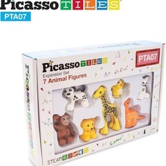 【新品未使用】7ピース マグネット式 動物フィギュアセット マグ...